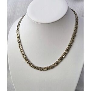 Estate Vintage Gold-Plated ? Cuban Chain Link Necklace Chain 18"